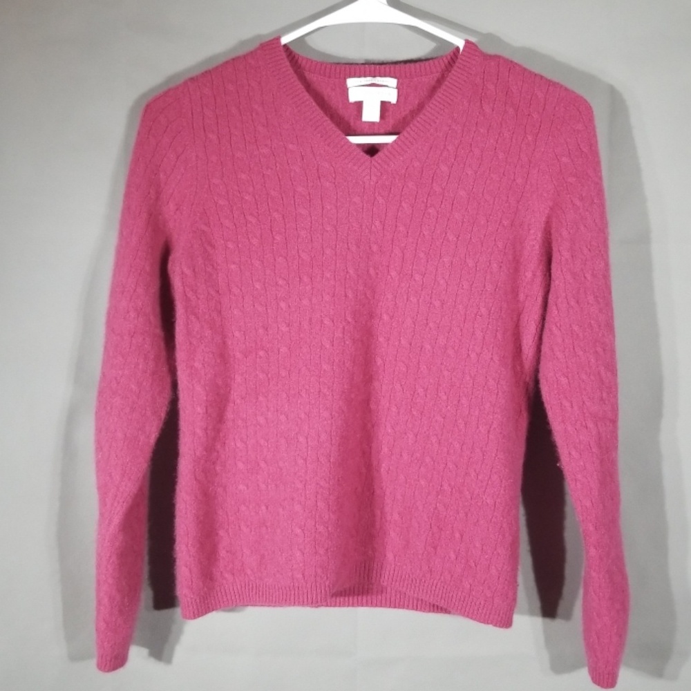 Charter Club Cropped Fuzzy Cashmere Sweater D20